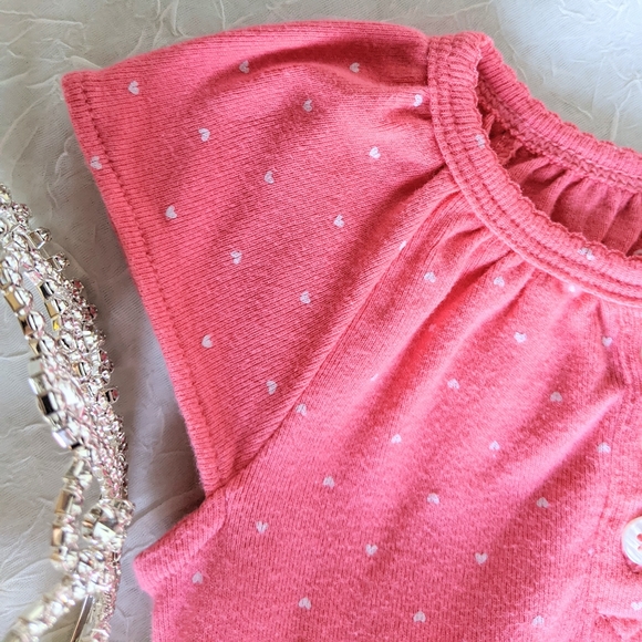 SOLD Carter 9m Bodysuit Dress Pink&Wht Polka Dot - Picture 5 of 8